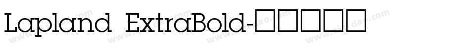 Lapland ExtraBold字体转换